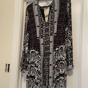 Black-and-grey/white free people dress